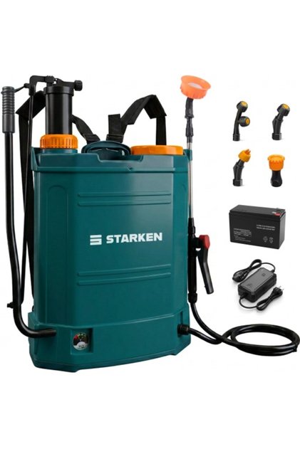Pompă de stropit 2 în 1, electrică și manuală, 16L, baterie 12V 8Ah, presiune reglabilă