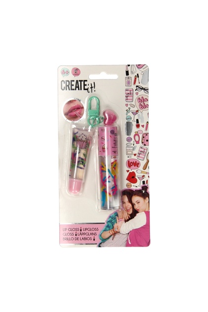 Set doua luciuri de buze cu breloc, Pentru copii, Multicolor