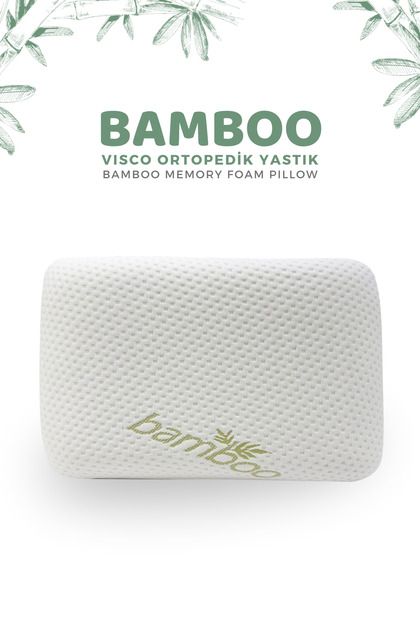 Bamboo Visco Pillow 56X37X12 cm – Orthopedic Neck Support, Breathable, Suitable for All Sleeping Positions