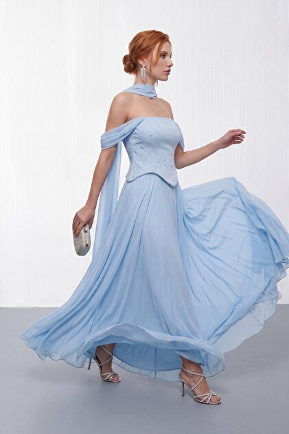 princess polly baby blue dress Ted Baker Dixa lace light blue peplum mini dress Sz 2 or Us Sz S