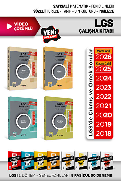 Marka Yayınları 2026 Nisan Güncel 8. Sınıf LGS Çıkmış Sorular ve