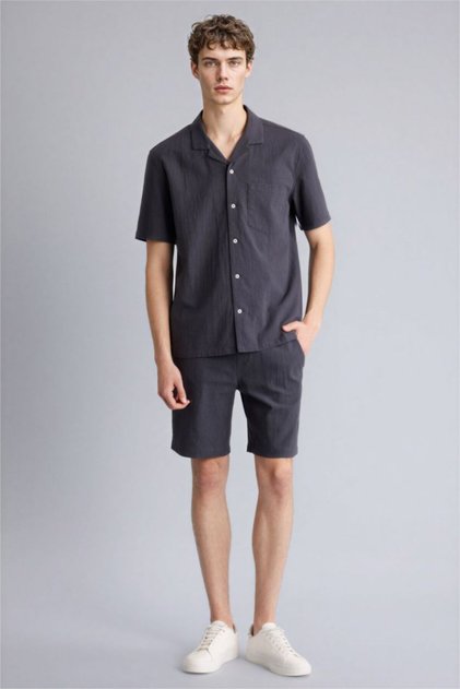 100% Cotton Relax Fit Bermuda Shorts G5097Ax26Sm