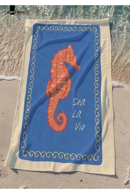 Sea Animal - Colorful Printed Beach Towel - 75X150 cm