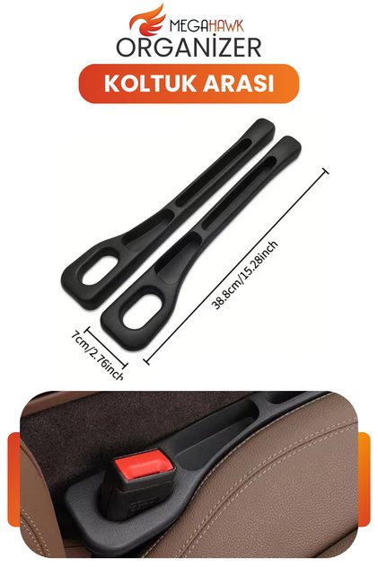 Between-Seat Organizer 38.8 cm Universal Car Interior Gap Filler Phone Holder