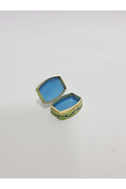 Antique Cloisonne Miniature Box 3,6X2,6Cm 164