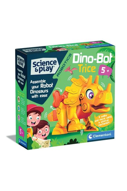 Kit de construcție, Clementoni, Science and Play, Robotul Dino Triceratops