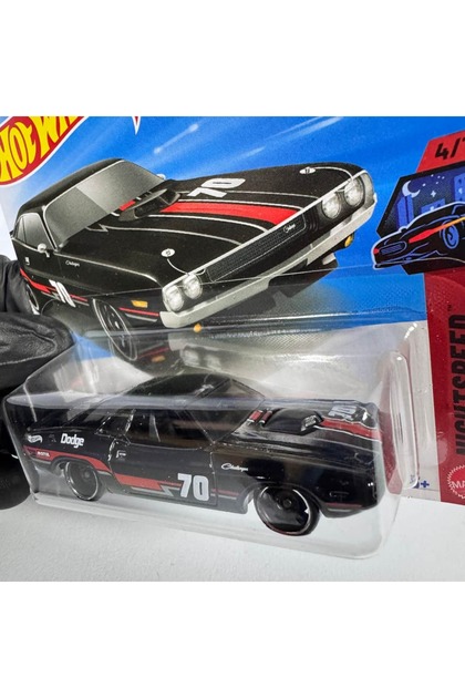 HOT WHEELS 70 Dodge Hemi Challenger - Siyah 1/64 Model Araba