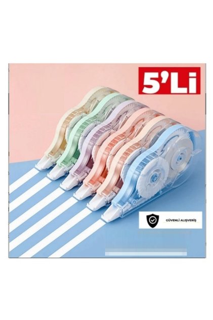 Şerit Daksil 5mm x 5 Metre 5li office Şerit Düzeltici Şerit Daksil solventsiz 5 adet