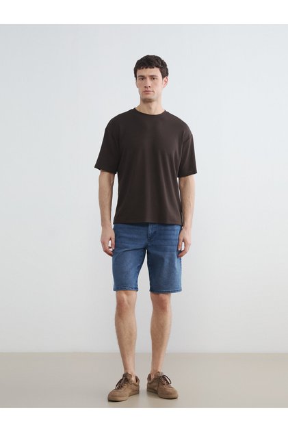Ανδρικά τζιν σορτς κανονικής εφαρμογής