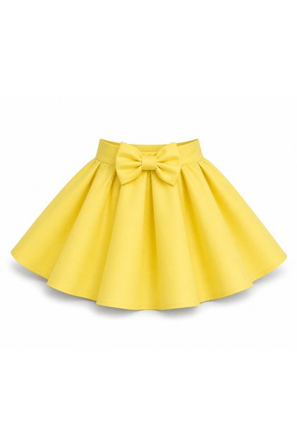 Girl's Yellow Bowknot Skirt – Ages 5-13