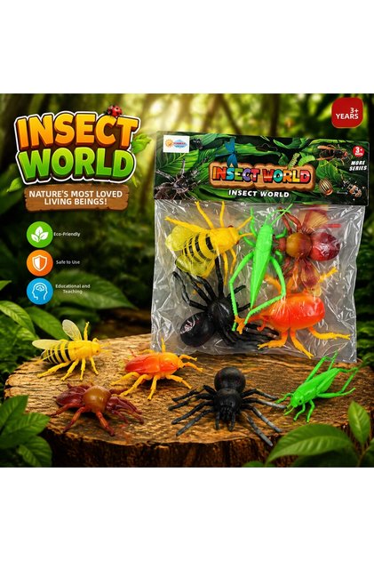 Insect World Mixed Insect Figure Set Realistic Looking Educational Toy Set in Bag