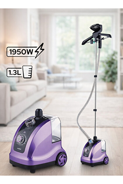 Electric Garment Steamer 1950w- Gsm 6010,38s Preheat 32g/min Steam Rate 1.3l Watertank 40min Runtime