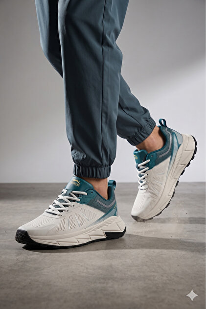 Slazenger ® I WARREN Premium Seri Sneaker Erkek Beyaz / Yeşil Koşu