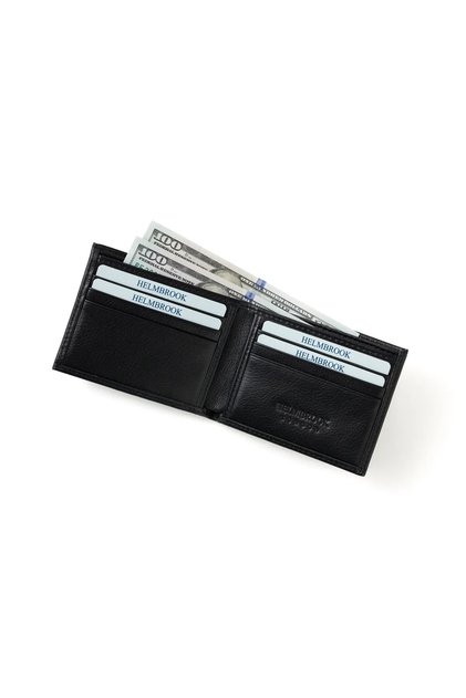 Men's Genuine Leather Wallet Multi-Compartment Rfid Protected Dean Black
