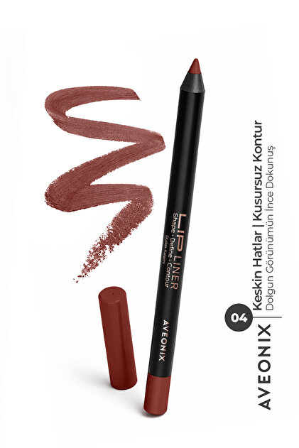 Lip Liner 04 İpeksi Dokulu Kolay Uygulanan Net ve Pürüzsüz Çizgi Dudak Kalemi