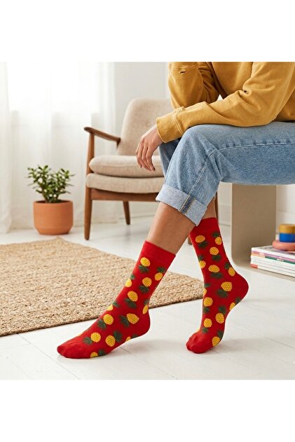 Pineapple Patterned Unisex Socks