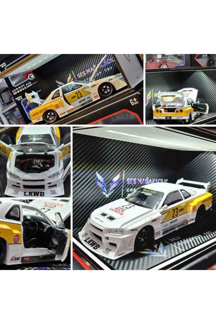 Hobbiez World 1:24 Nissan Skyline GT-R R34 Liberty Walk Beyaz