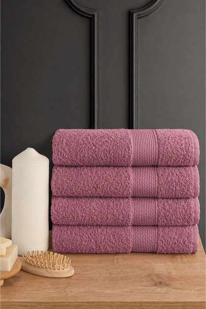 Blanc 4-Piece 50X90Cm Hand, Face & Hair Towel Set |   Towel |   Hand Towel |   Bath Towel I Dowry Towel - Purple