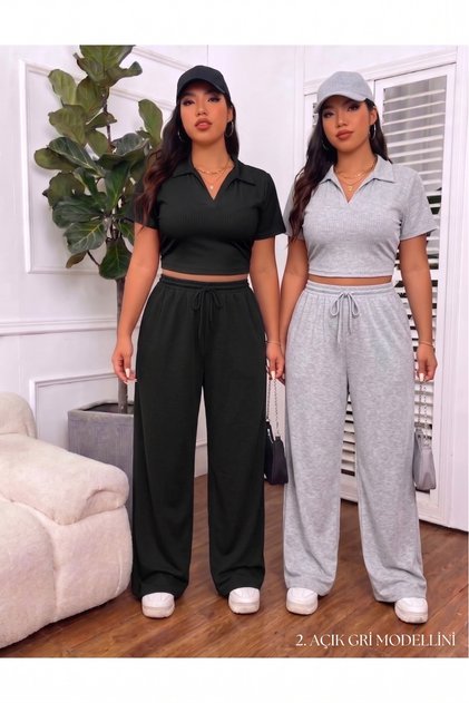 Women's Sweatpants 2-Pack - Black - Gray - Waist-Tied, Suitable for Daily Use, Comfortable Fit, Washable Fabric