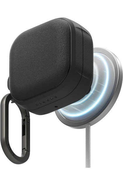 Onyx Magnetic for Samsung Galaxy Buds 4 Pro / 4 Case with Carabiner -Black
