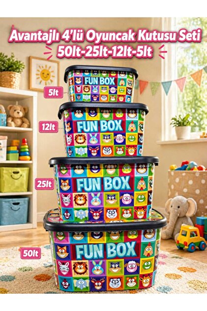 Genel Markalar Trend Box Looking Learning 10 Lt Oyuncak Saklama