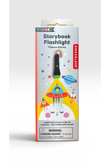Kidoki Space Projection Flashlight - Sleep Aid Toy for Children - 3 Different Space-Themed Story Discs