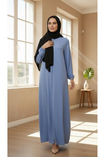 Mevlana Knitted Crepe Ferace Abaya