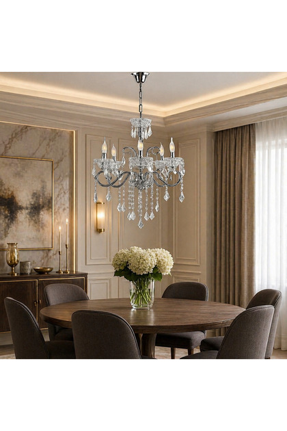 نجف فيكتوري سيلڤر اطلسي فاخر متعدد المواضع | طراز اوروبي امكانية تعديل للطول حسب الرغبة