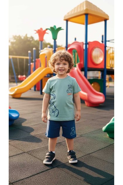 Boy's Summer Shorts Set T-Shirt Shorts Cotton Casual Comfortable Combination 1-2-3-4 Years Old