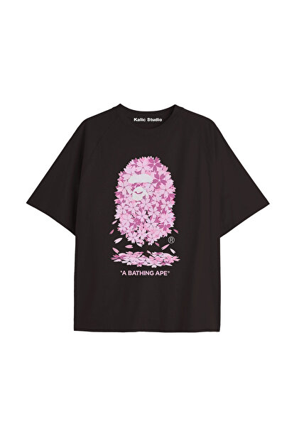 EZG Business CHROMEHEARTS BATHING APE Baskılı T-Shirt Unisex %100