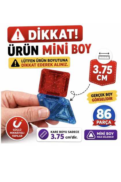 Daily Bazaar MİNİ Manyetik Yapı Blokları Çocuklar İçin Renkli 3
