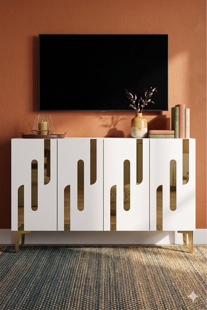 KA1229 - GÖKMEN KONSOL, TV SEHPASI, ÇOK AMAÇLI DOLAP ve KAHVE KÖŞESİ 120cm