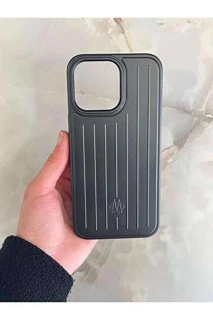 ZB Aksesuarda Moda İPHONE 16 Pro Uyumlu Rimowa Çizgili Bavul