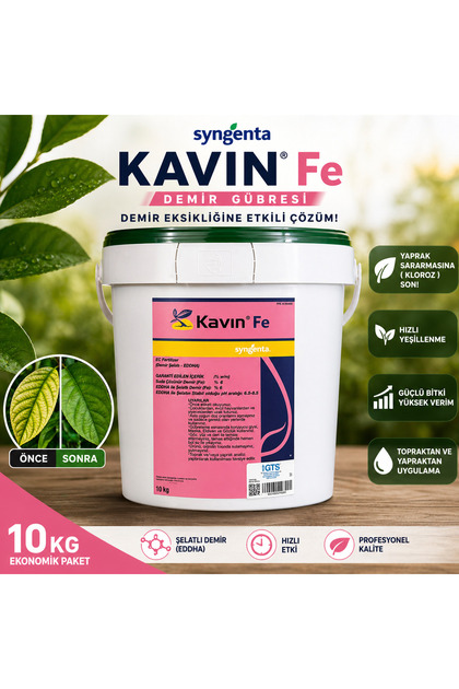 Kavin Fe Demir Gübresi 10 KG | Yaprak Sararması (Kloroz) Önleyici Bitki Besini