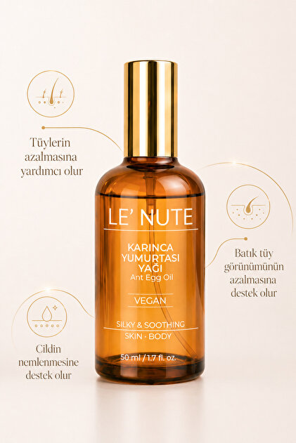 Lenute Karınca Yumurtası Yağı 50 ml Cam Şişe Sprey Başlık | Tüy