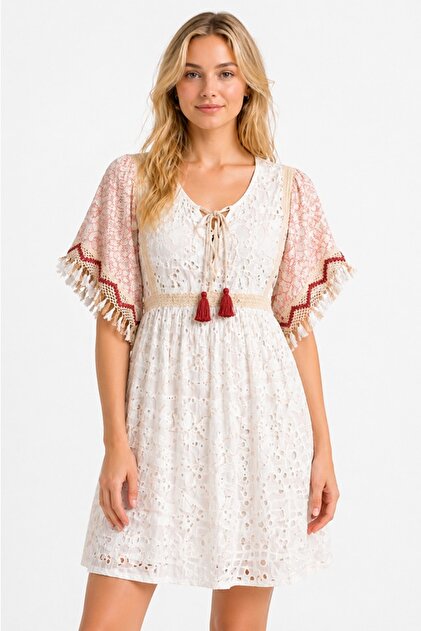 boho dress embroidered Boho Beautiful Multi Embroidered Boho Maxi Dress main image 1