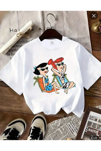 Women Stone Age Wilma/Betty Printed Tshirt