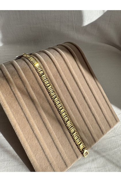 NK BİJUTERİ Hint Desenli XP Damgalı Sıralı 21 cm Bileklik