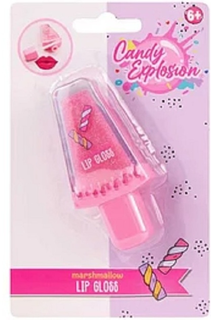 Luciu de buze Marshmallow pentru copii, Lip gloss cu aroma dulce de bezea, Roz