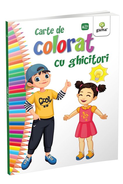 Carte de colorat pentru copii, Ghicitori in Versuri, 80 pagini