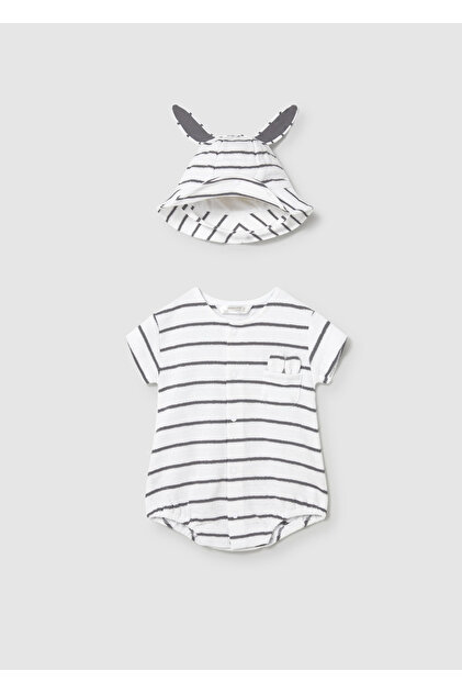 Baby Boy Hat and Short Jumpsuit Set 1606