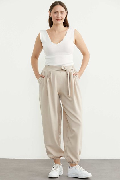 Flowy Shalwar Trousers - Stone
