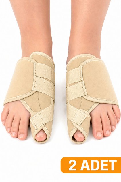 Halluks Valgus Gece Ateli Bej Ayak Baş Parmak Kemik Düzeltici Koruyucu Ortopedik Bunyon Aparatı Ağrı Azaltıcı Ayak Düzeltme Destek Sabitleyici
