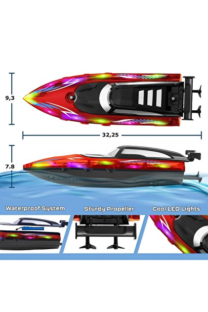 ROKET Sport Boat Uzaktan Kumandalı Tekne - Kırmızı - Fiyatı, Yorumları