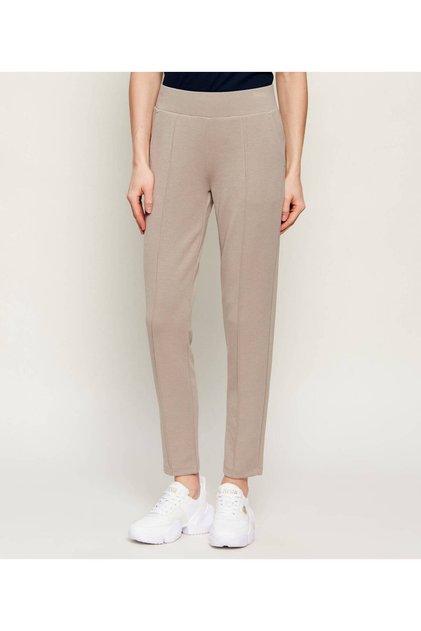 Women's Slim Fit Logo Detailed Pleated Modal Blend Gray Sweatpants