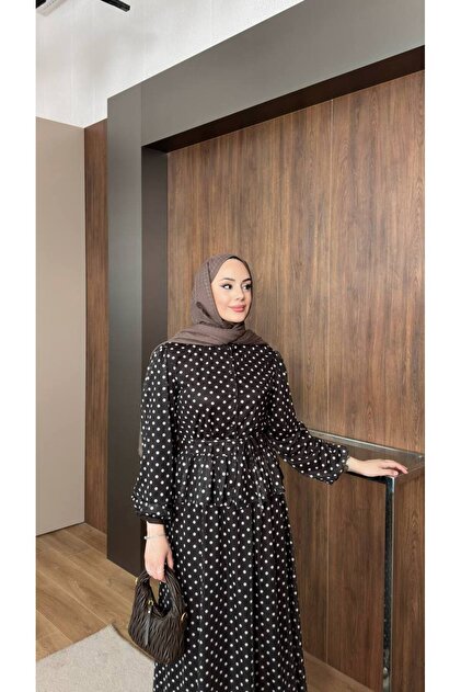 Polka Dot Two-Piece Set Brown