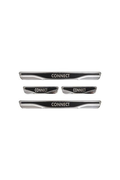 Ford Connect Uyumlu Kapı Eşiği Karbon Krom 4 Parça