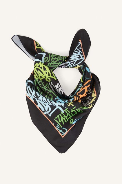 Patterned Satin Shawl for Boys H4526A826Sm