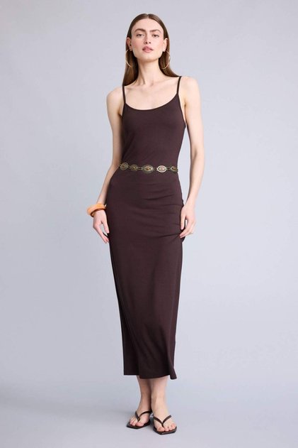 U Neck Thin Strap Midi Dress H2297Ax26Sp