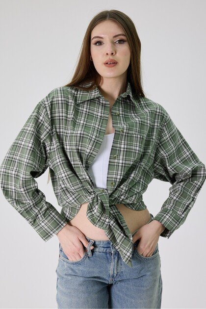 Women's Çağla Plaid Lumberjack Shirt Regular Fit